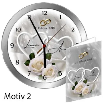 Geschenkset Hochzeitsuhr Motiv 2