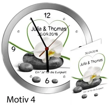 Geschenkset Hochzeitsuhr Motiv 4