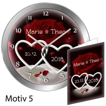 GEschenk Hochzeit Hochzeitsuhr Motiv 5