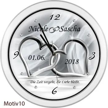 Weisse Hochzeitsuhr Motiv 10