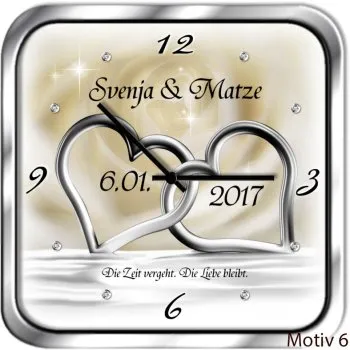 Modernes Hochzeitsgeschenk mit Namen und Datum der Hochzeit 6