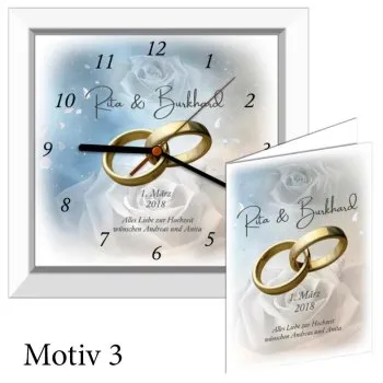preiswertes Hochzeitsgeschenk Hochzeitsuhr M3