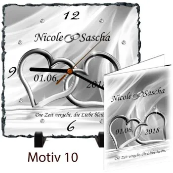 Schieferuhr Hochzeit Geschenk10