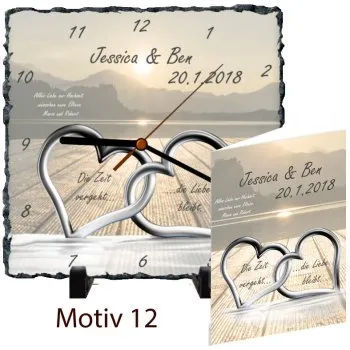 Schieferuhr Hochzeit Geschenk12