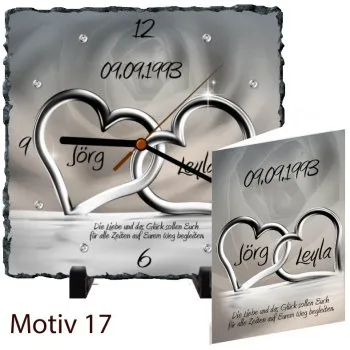 Schieferuhr Hochzeit Geschenk17