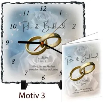 einzigartige Schieferuhr Hochzeit Geschenk3