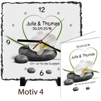 Schieferuhr Hochzeit Geschenk4
