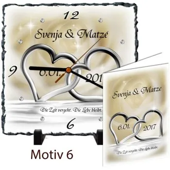 Schieferuhr Hochzeit Geschenk6