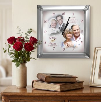 Preview: Rubinhochzeit - Fotouhr zum 40. Hochzeitstag