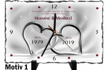 40-jähriges Ehejubiläum-Rubinhochzeit-Geschenk