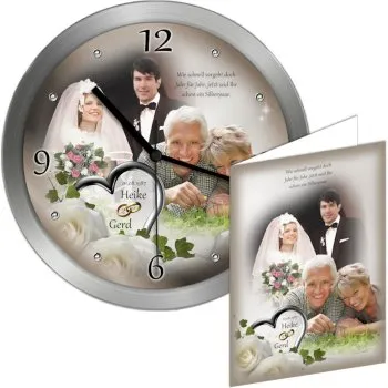 Fotouhr zur Silberhochzeit