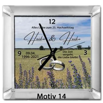 Grußkarte mit perönlichem Text zur Silberhochzeit