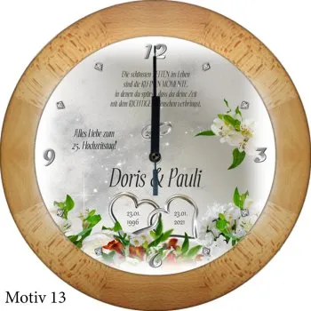 Silberhochzeit-Geschenk zum 25 Hochzeitstag