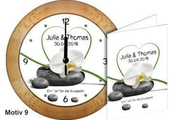 Silberhochzeit Asien Orchidee Bucheuhr