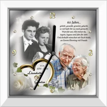 Hochzeitsbild oder Hochzeitsuhr - schlicht und modern