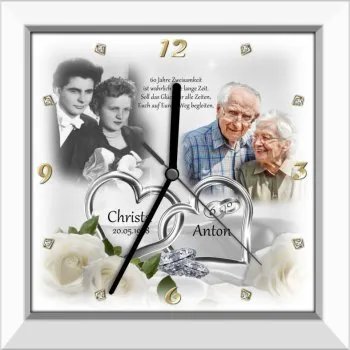 Hochzeitsbild oder Hochzeitsuhr - schlicht und modern