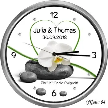 Große Hochzeitsuhr Motiv 04