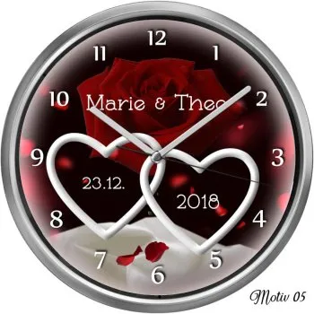 Geschenk zur Hochzeit - silberne Hochzeitsuhr5