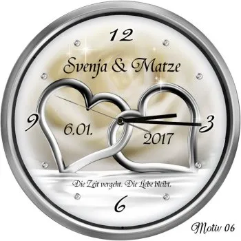 Geschenk zur Hochzeit - silberne Hochzeitsuhr6