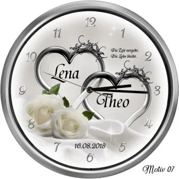 Geschenk zur Hochzeit - silberne Hochzeitsuhr7