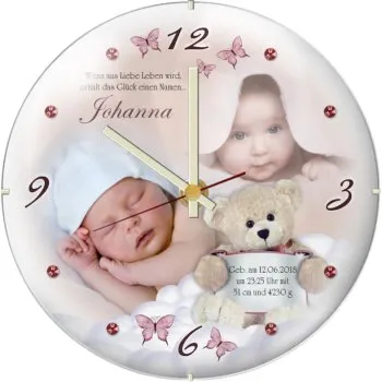 swarovski auf Geburtsuhr