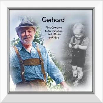 Gerahmtes Bild oder Uhr - weiss, schlicht und modern