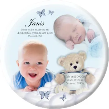 Taufteller Mädchen Porzellan