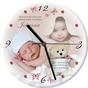 Geschenk zur Geburt, Mädchen, Swarovskisteinchen