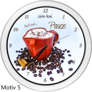 Kaffee Wanduhr