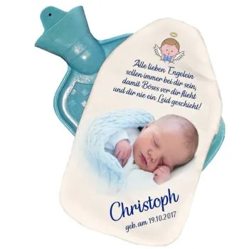 Babywärmflasche mit kuscheligem Überzug