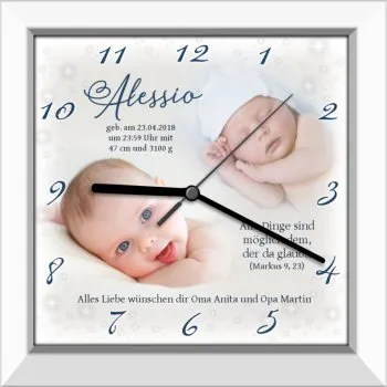 Fotouhr als Geburtsgeschenk