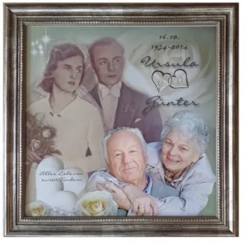 Diamanthochzeit Geschenk Portraitrahmen