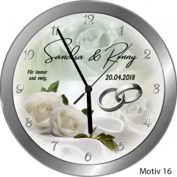 Geschenk zur Hochzeit Motivuhr 16