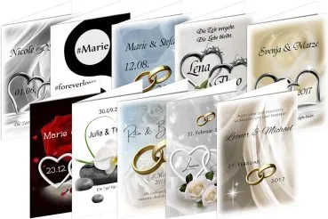 Glückwunschkarten passend zur Hochzeitsuhr