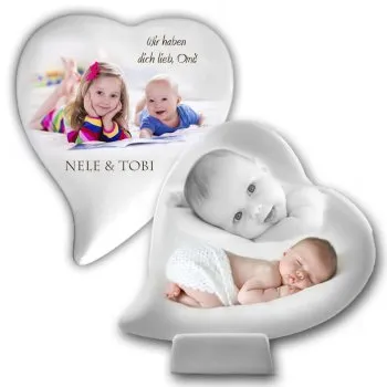 Porzellanherz mit Foto