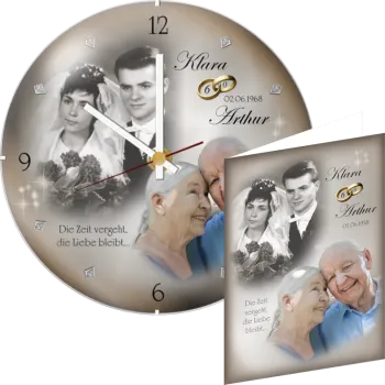 Fotouhr zum 60. Hochzeitstag