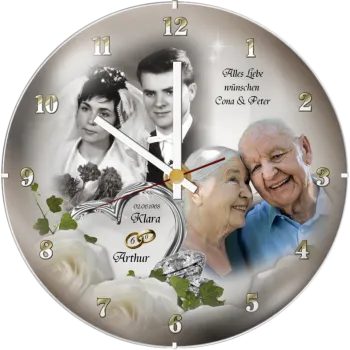 Fotouhr zum 60. Hochzeitstag