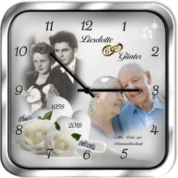 GEschenkidee Diamanthochzeit Uhr