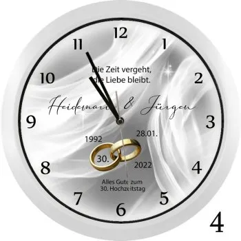 Weiße Perlen-Hochzeitsuhr Funk