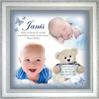 Taufgeschenk Taufbild Junge