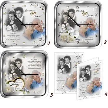 Beispiele für Fotouhr zur Diamanthochzeit