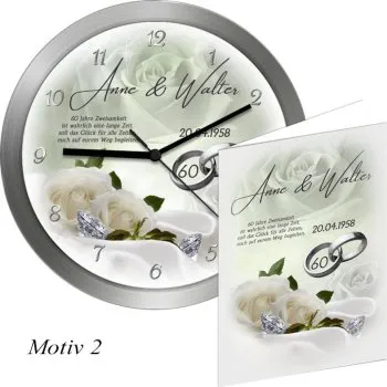 Diamanthochzeit Uhr Design 2