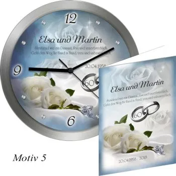 Diamanthochzeit Uhr Design5