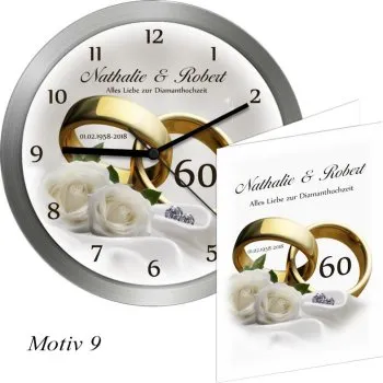 Design 9 Diamanthochzeit Uhr