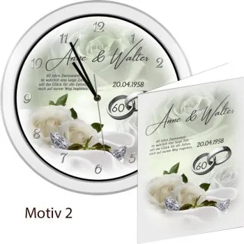 Uhr Design 60. Hochzeitstag