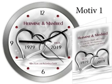 Geschenke zum 40. Hochzeitstag-Rubinhochzeit