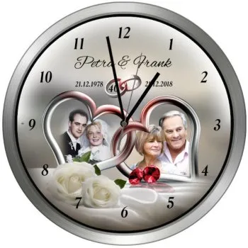 Fotouhr zur Rubinhochzeit