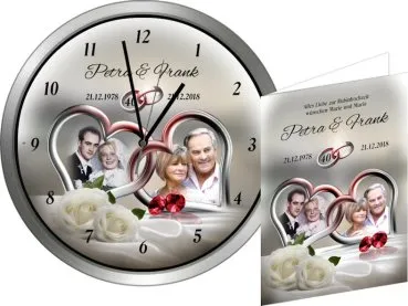Fotouhr zum 40. Hochzeitstag