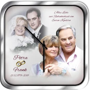 40.Hochzeitstag Geschenk von www.fotouhr-online.com