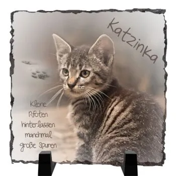 Katzenbild Tiergrab Geschenk für Tierfreunde